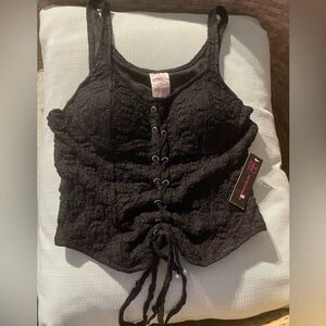 Black Corset Tank Top